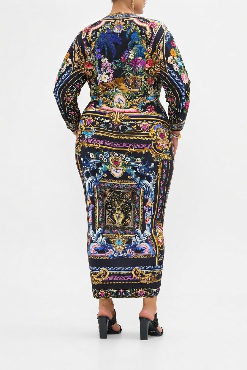 Camilla Long Split Front Twist Dress