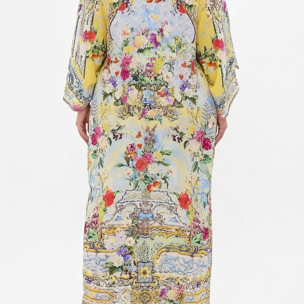Camilla Kimono Layer with Collar in Flor Fantastica print