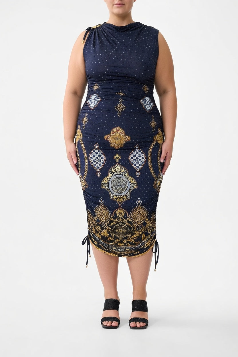Camilla Asymetric Ruched Jersey Dress
