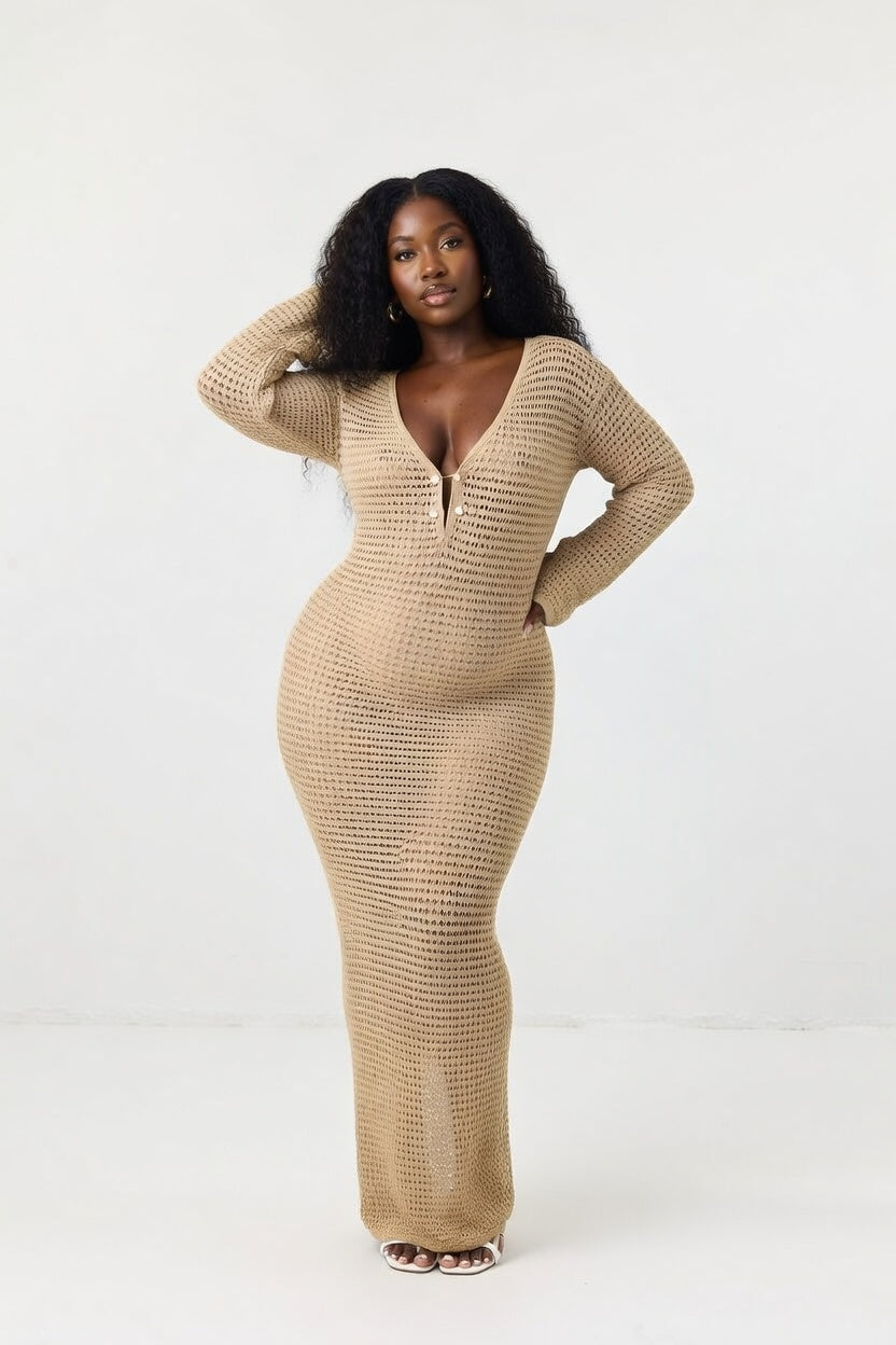La Porte - Crochet Maxi W/ Signature Pearl Details