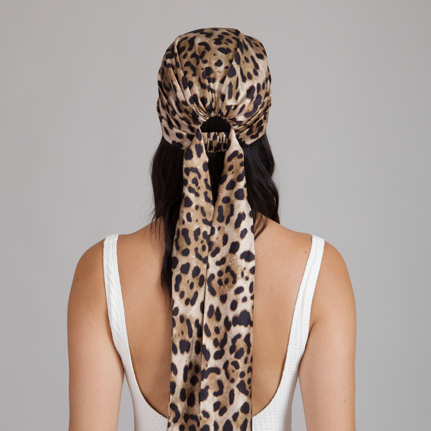 Eugenia Kim-Gigi Satin Headscarf (Leopard Print)