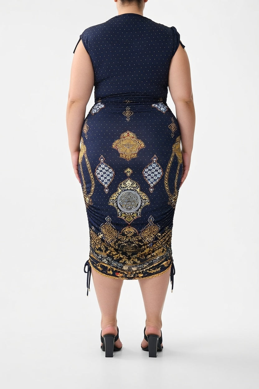 Camilla Asymetric Ruched Jersey Dress