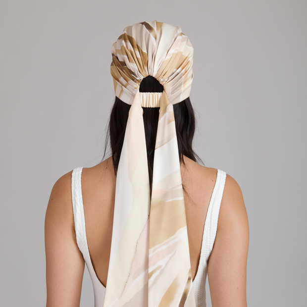 Eugenia Kim-Gigi Satin Headscarf (Ivory/beige)