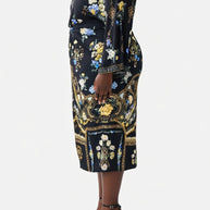 Camilla Long Split Front Twist Dress (Ottoman Elegance)