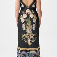 Camilla V Neck Full Length Bias Slip Dress