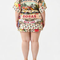 Camilla Double Breasted Short Sleeve Jacket in AROMAMOR