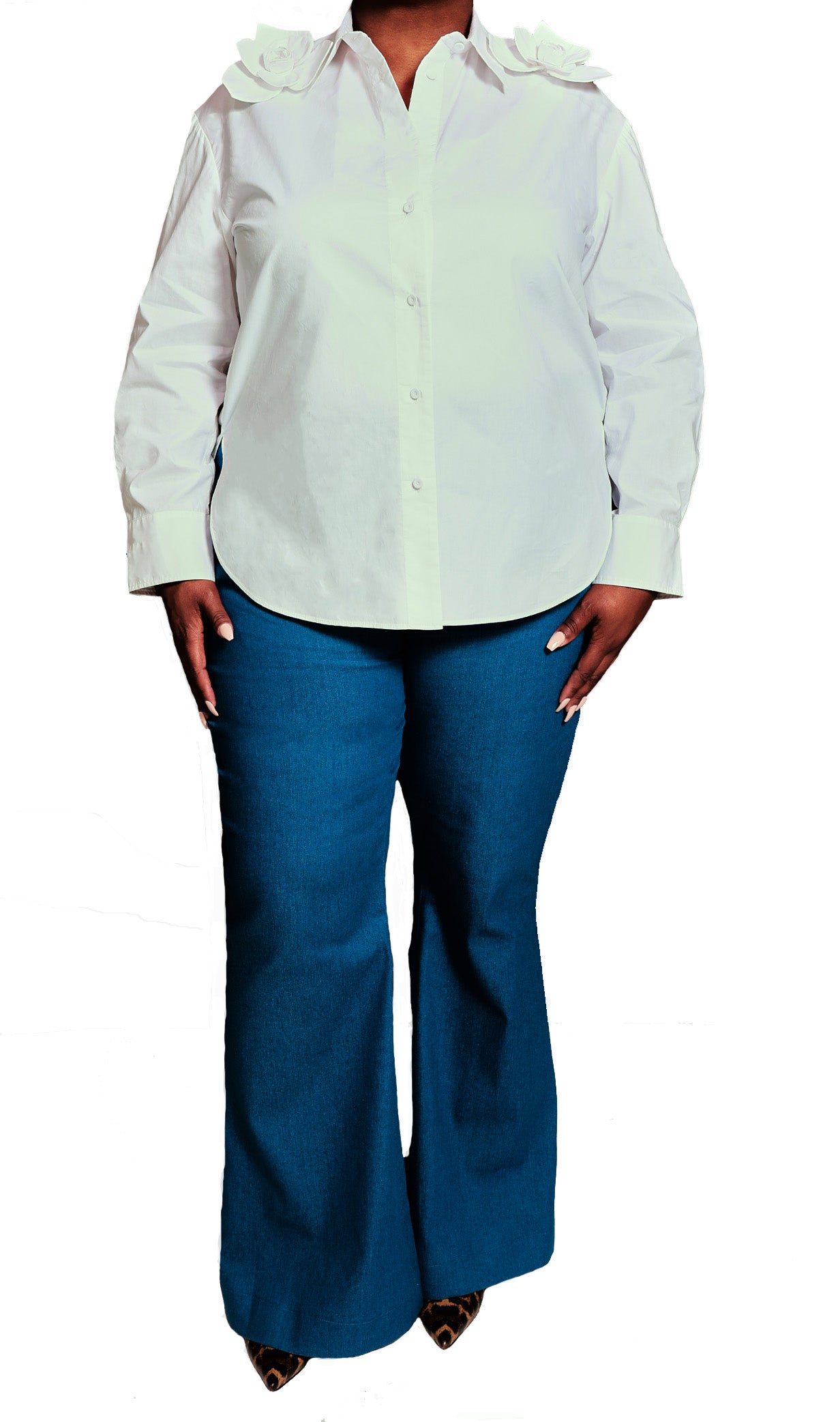 Aknvas Flor shirt with 2 flowers