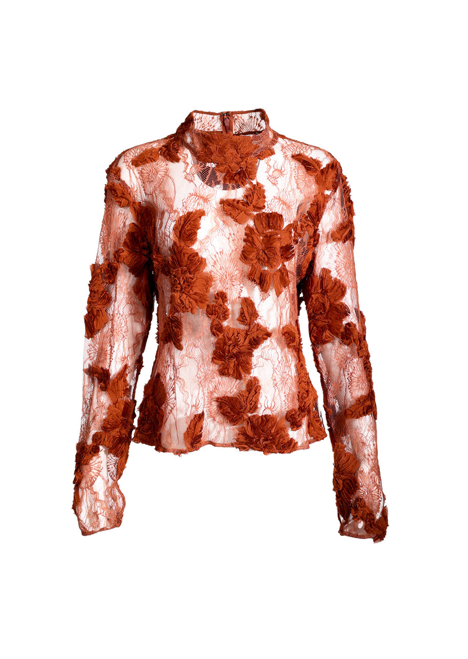 Aknvas Freja Lace Top (Brown)