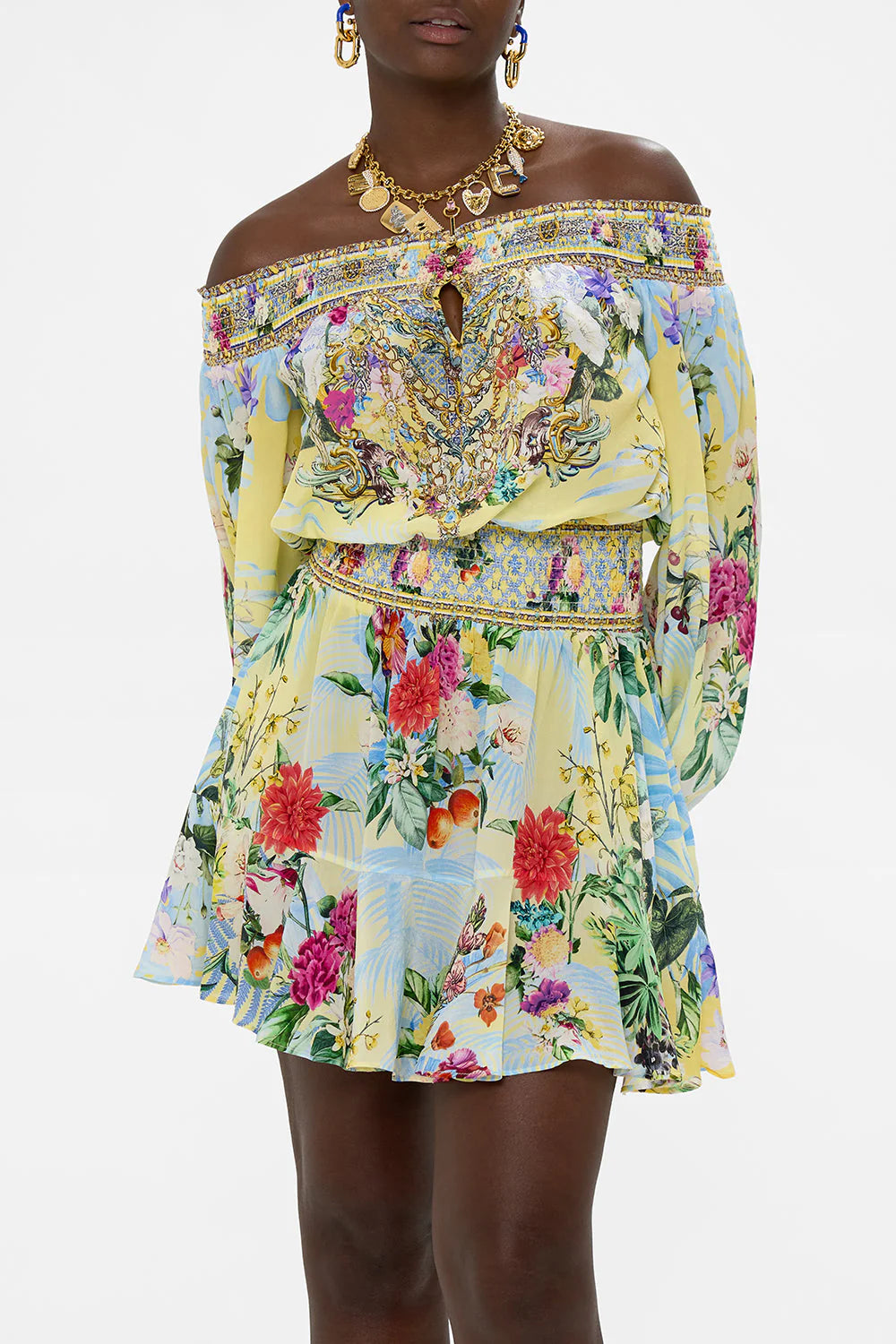 Camilla The Flor Fantastica  Off Shoulder Mini Dress