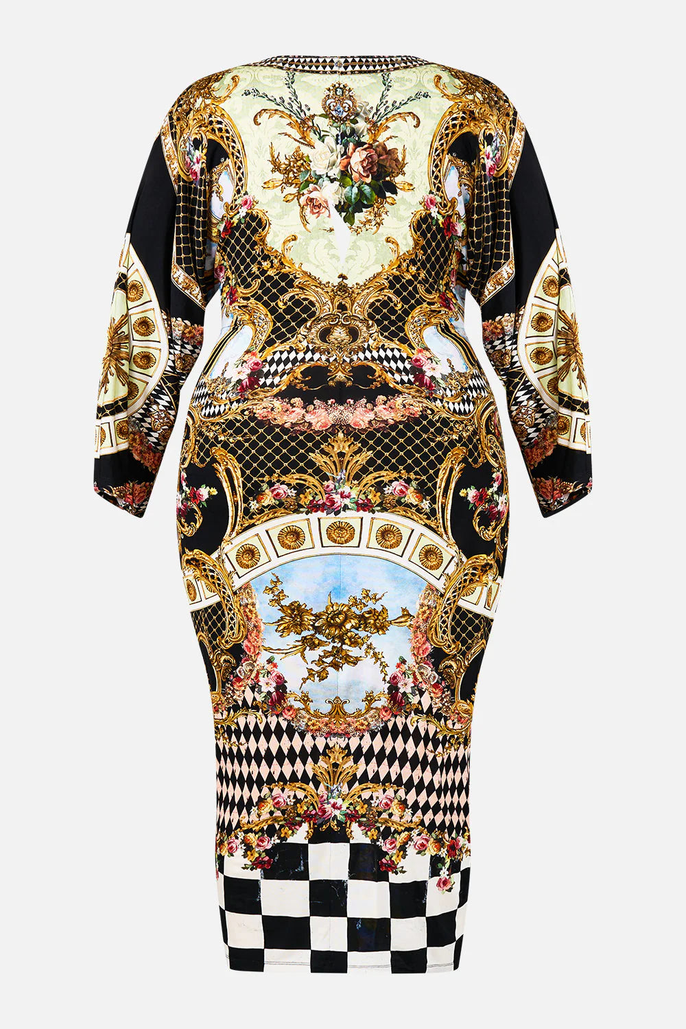 Camilla Long Split Front Twist Dress (Monarchy Mania)