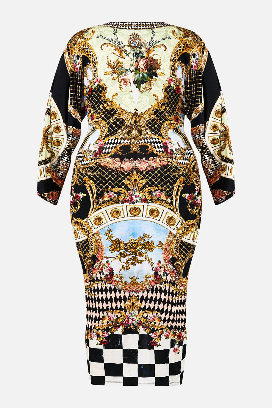 Camilla Long Split Front Twist Dress (Monarchy Mania)
