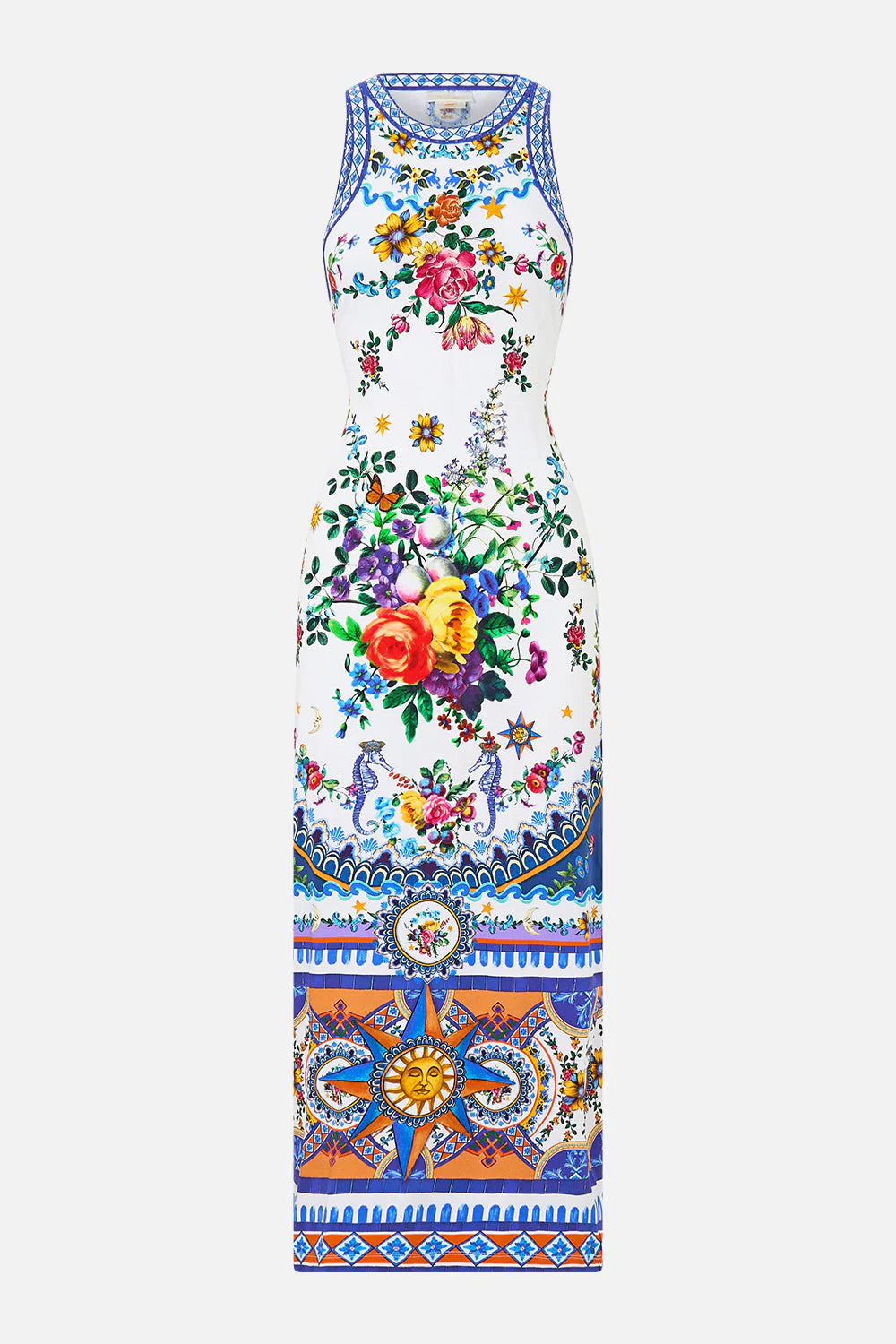 Camilla Jersey Tank Dress in Tiles Darl