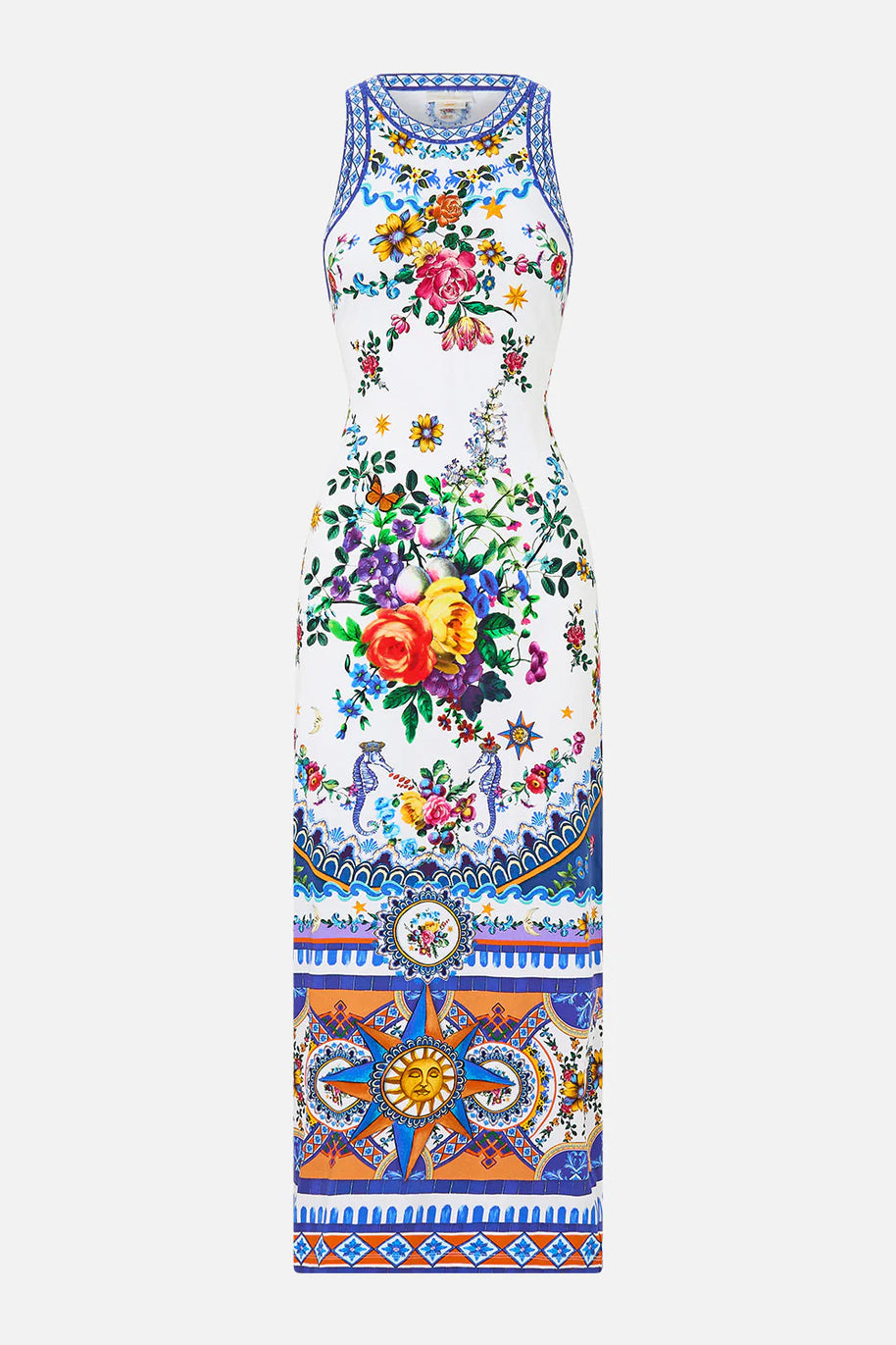 Camilla Jersey Tank Dress in Tiles Darl