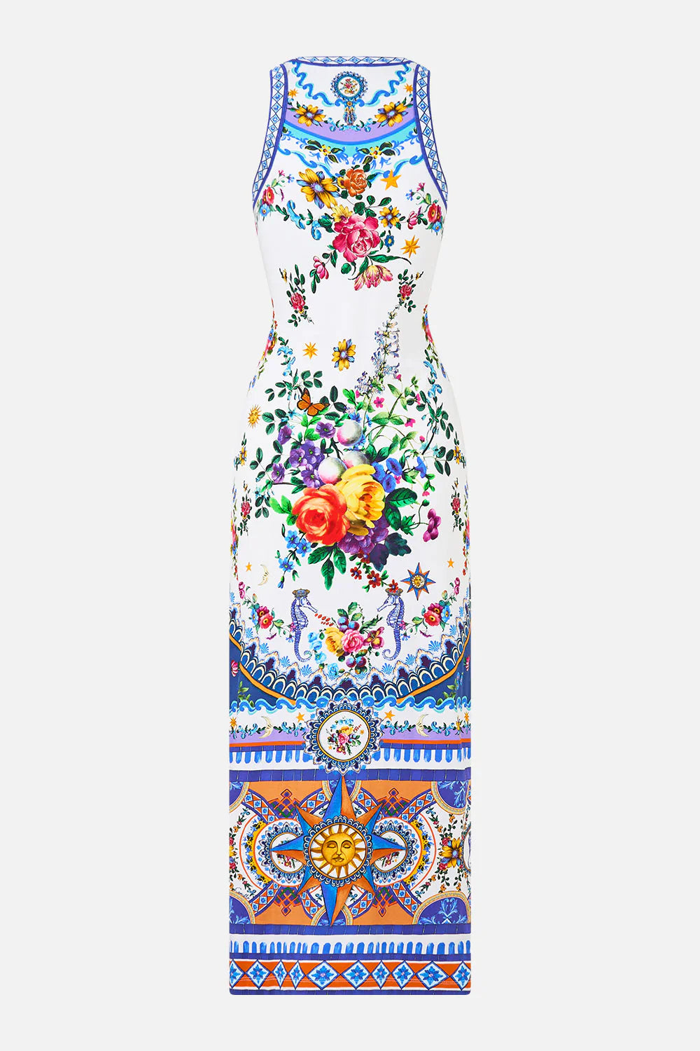 Camilla Jersey Tank Dress in Tiles Darl