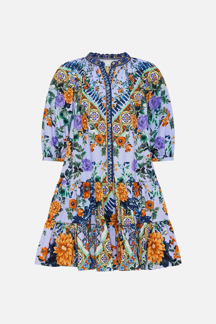Camilla Puff Sleeve Dress in LUSCLISB