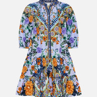 Camilla Puff Sleeve Dress in LUSCLISB