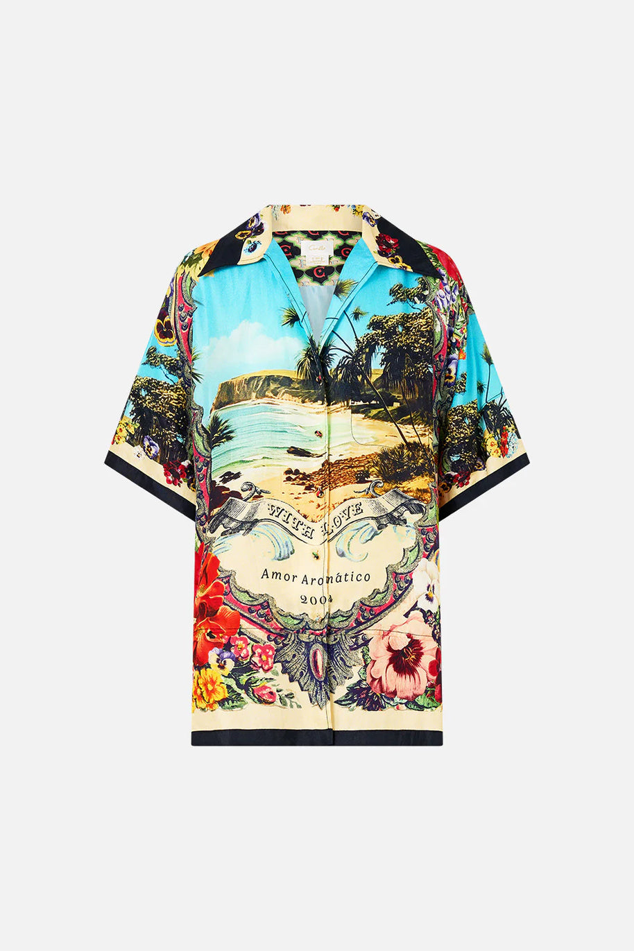 Camilla Oversized Shirt with Pocket in BATHBOMB
