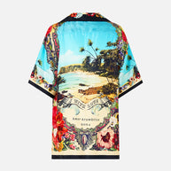 Camilla Oversized Shirt with Pocket in BATHBOMB