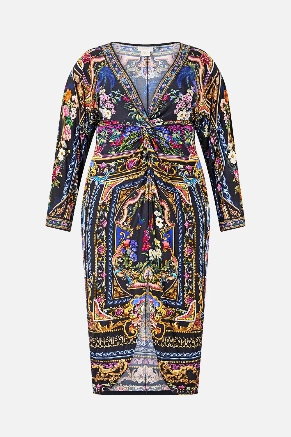 Camilla Long Split Front Twist Dress