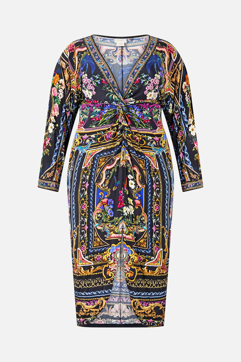 Camilla Long Split Front Twist Dress