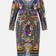 Camilla Long Split Front Twist Dress
