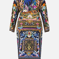 Camilla Long Split Front Twist Dress