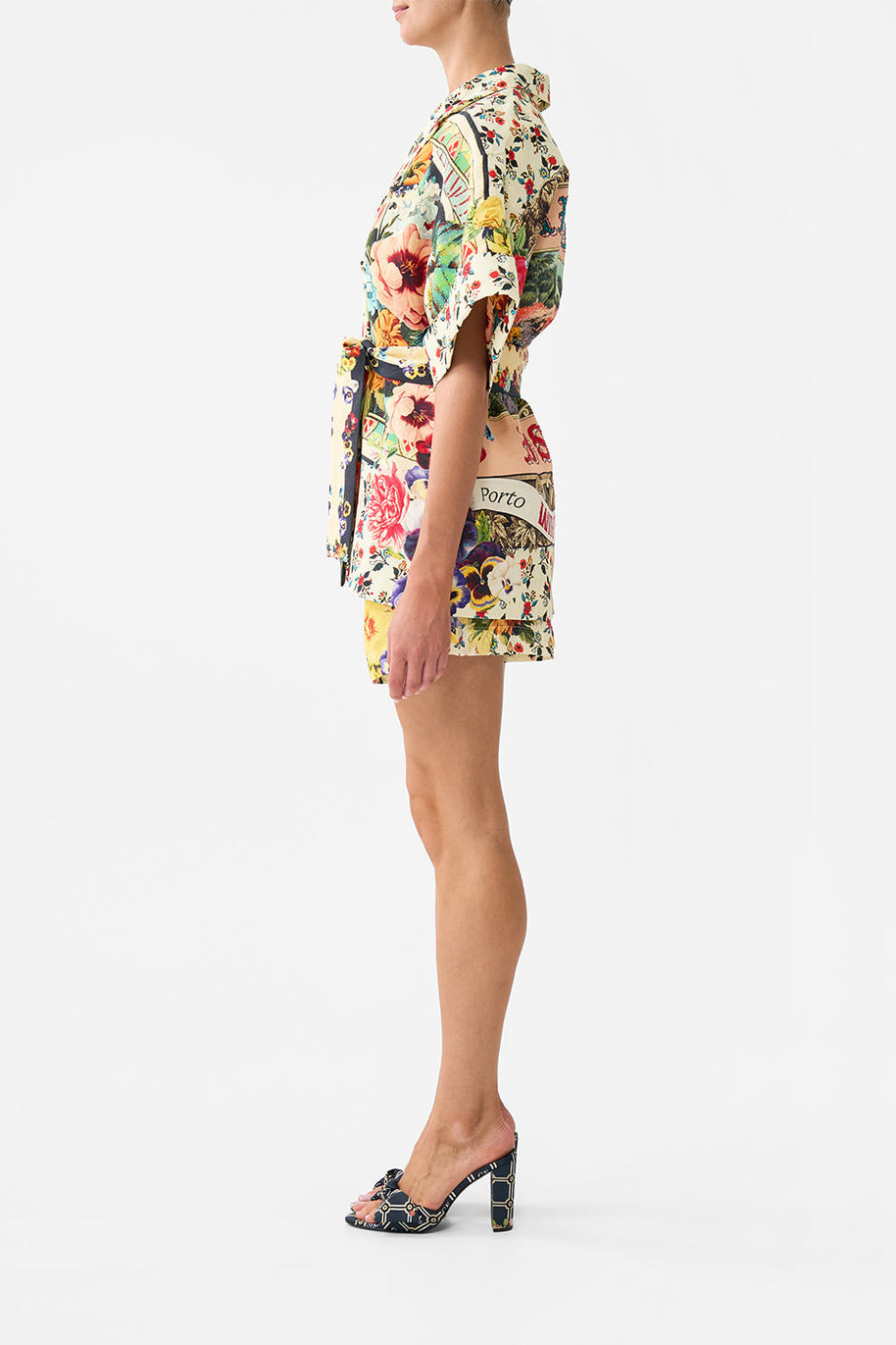 Camilla Double Breasted Short Sleeve Jacket in AROMAMOR
