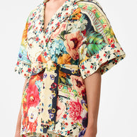 Camilla Double Breasted Short Sleeve Jacket in AROMAMOR