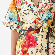Camilla Double Breasted Short Sleeve Jacket in AROMAMOR