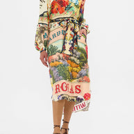 Camilla High Low Midi Shirt Dress in AROMAMOR