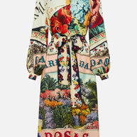 Camilla High Low Midi Shirt Dress in AROMAMOR