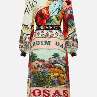 Camilla High Low Midi Shirt Dress in AROMAMOR