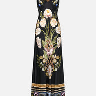 Camilla V Neck Full Length Bias Slip Dress