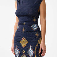 Camilla Asymetric Ruched Jersey Dress