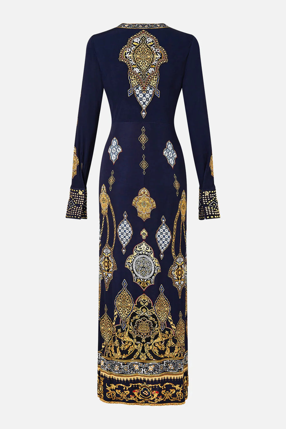 Camilla Long V Neck Twist Front Jersey Dress (Imperial Gate)