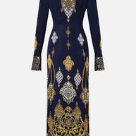 Camilla Long V Neck Twist Front Jersey Dress (Imperial Gate)