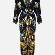 Camilla Long Split Front Twist Dress (Ottoman Elegance)