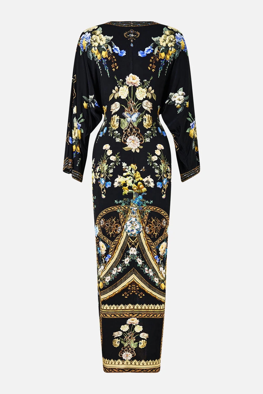 Camilla Long Split Front Twist Dress (Ottoman Elegance)