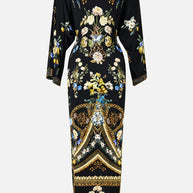 Camilla Long Split Front Twist Dress (Ottoman Elegance)