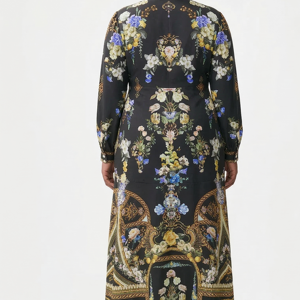Camilla Tie Waist Long Sleeve Dress