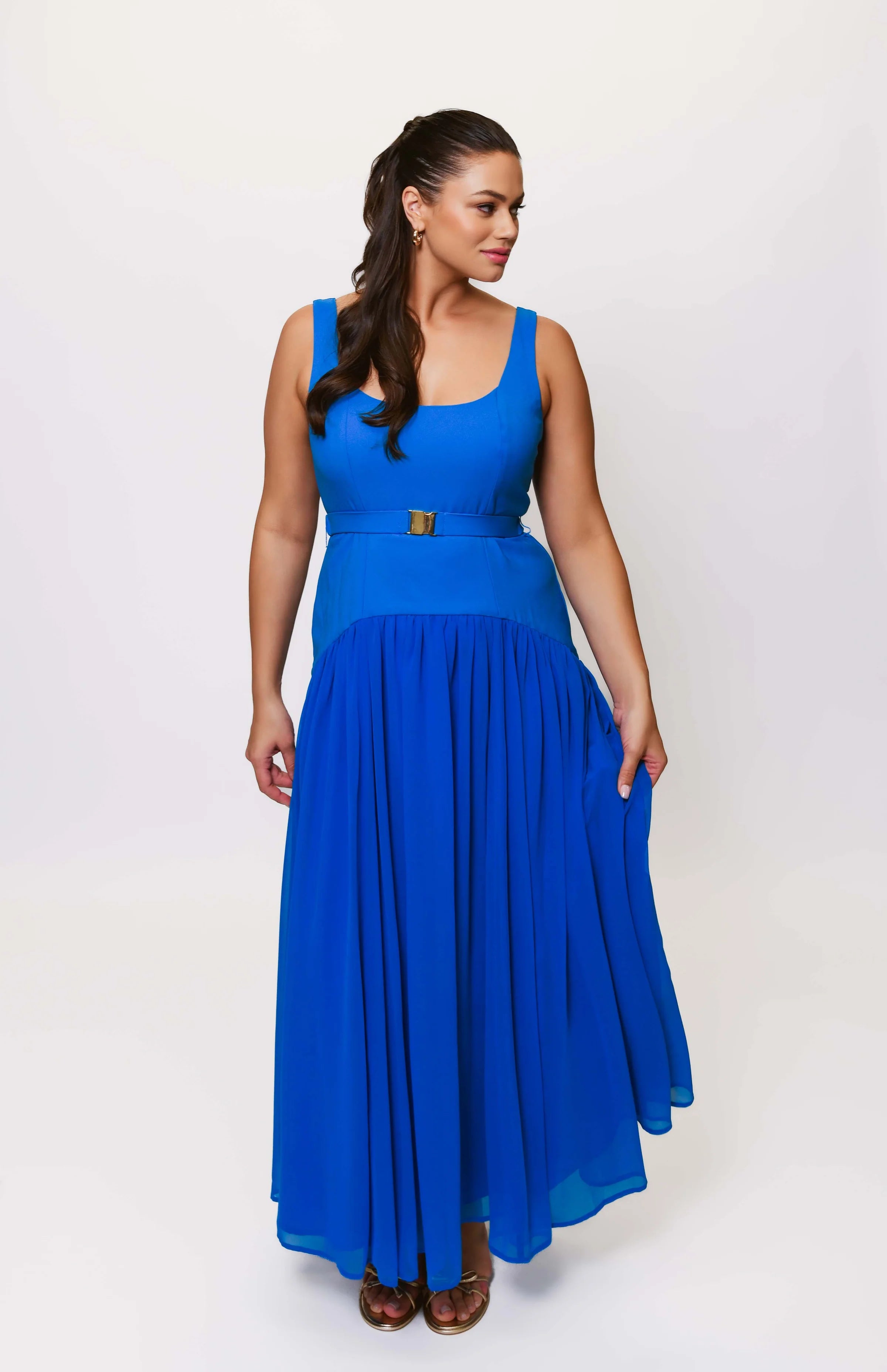 Hutch - Ridge Maxi Dress in Cobalt