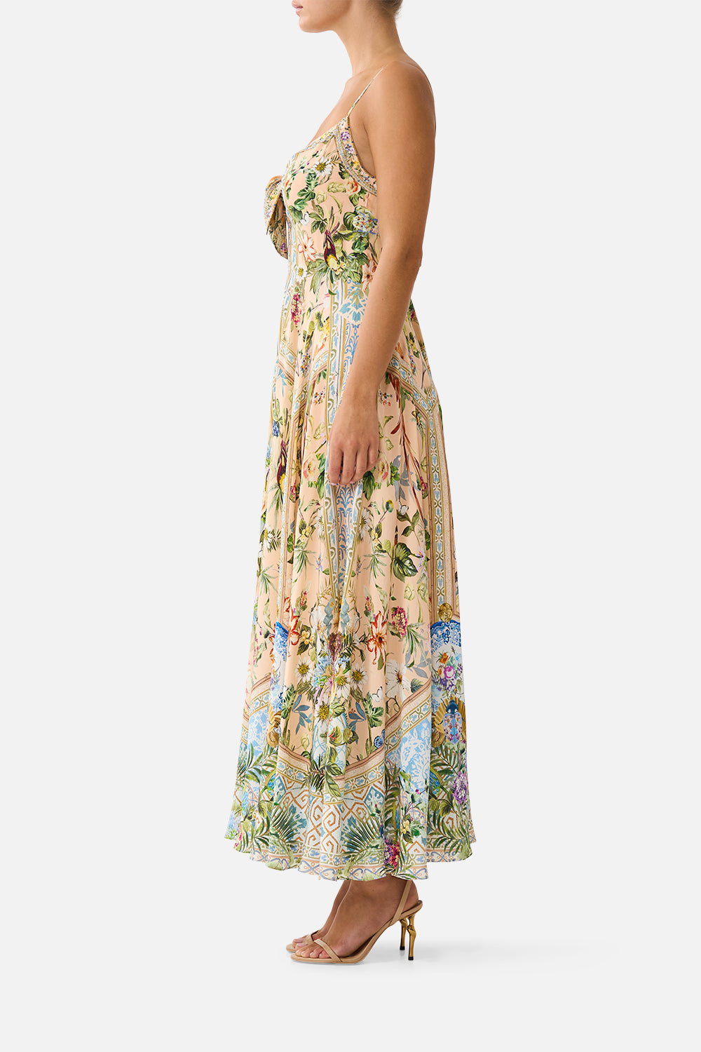 Camilla-TIE FRONT A-LINE MAXI DRESS (Special Order)