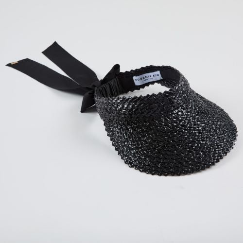 Eugenia Kim- Ricky Lacquered Straw Visor
