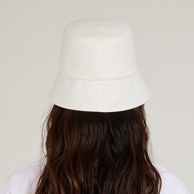 Eugenia Kim-Yuki Linen Reversible Bucket Hat in White