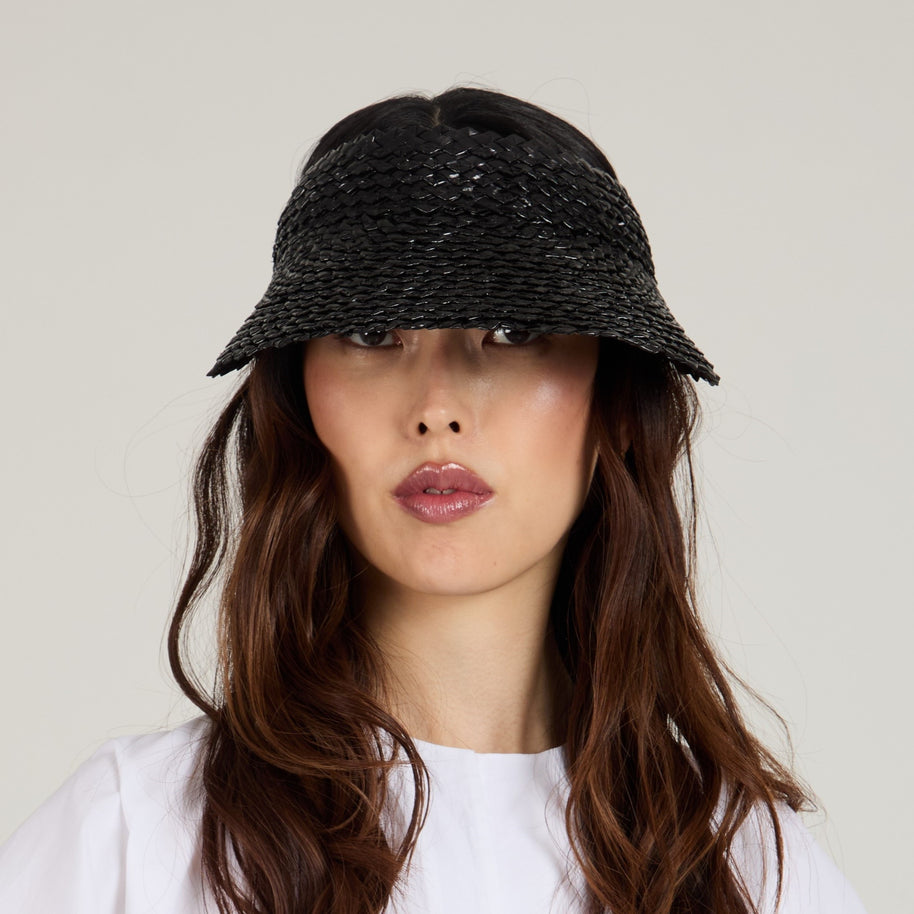 Eugenia Kim- Ricky Lacquered Straw Visor