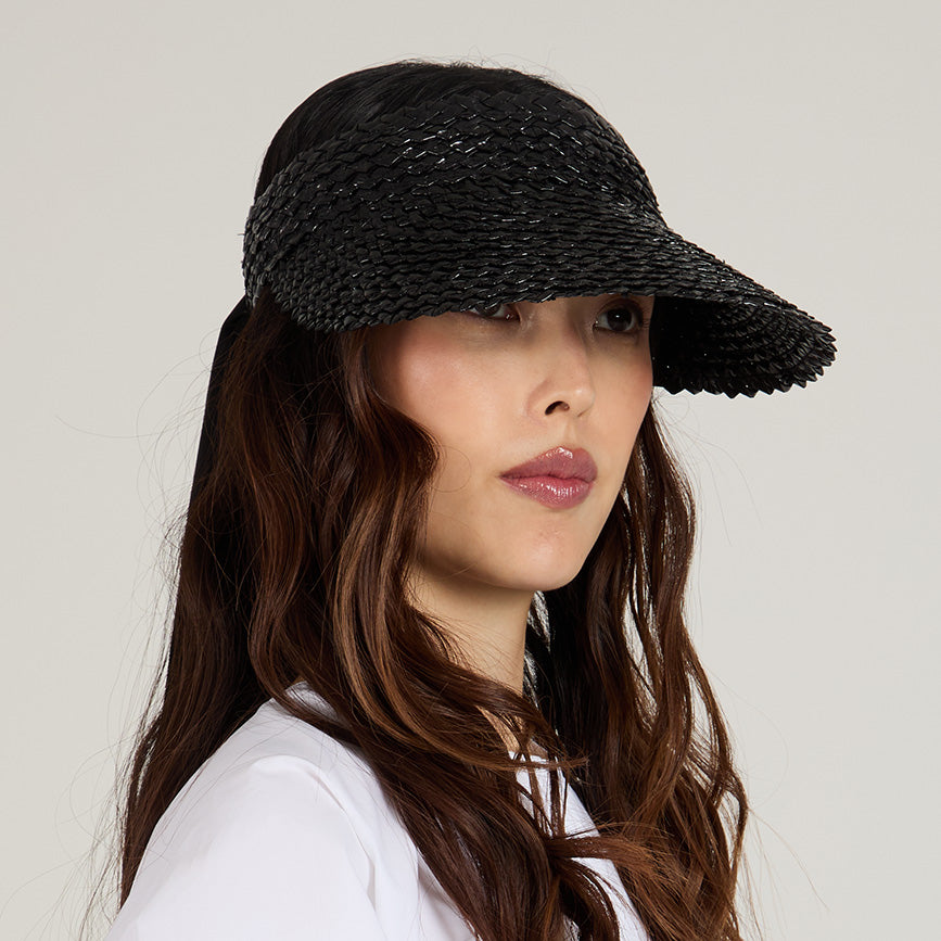 Eugenia Kim- Ricky Lacquered Straw Visor