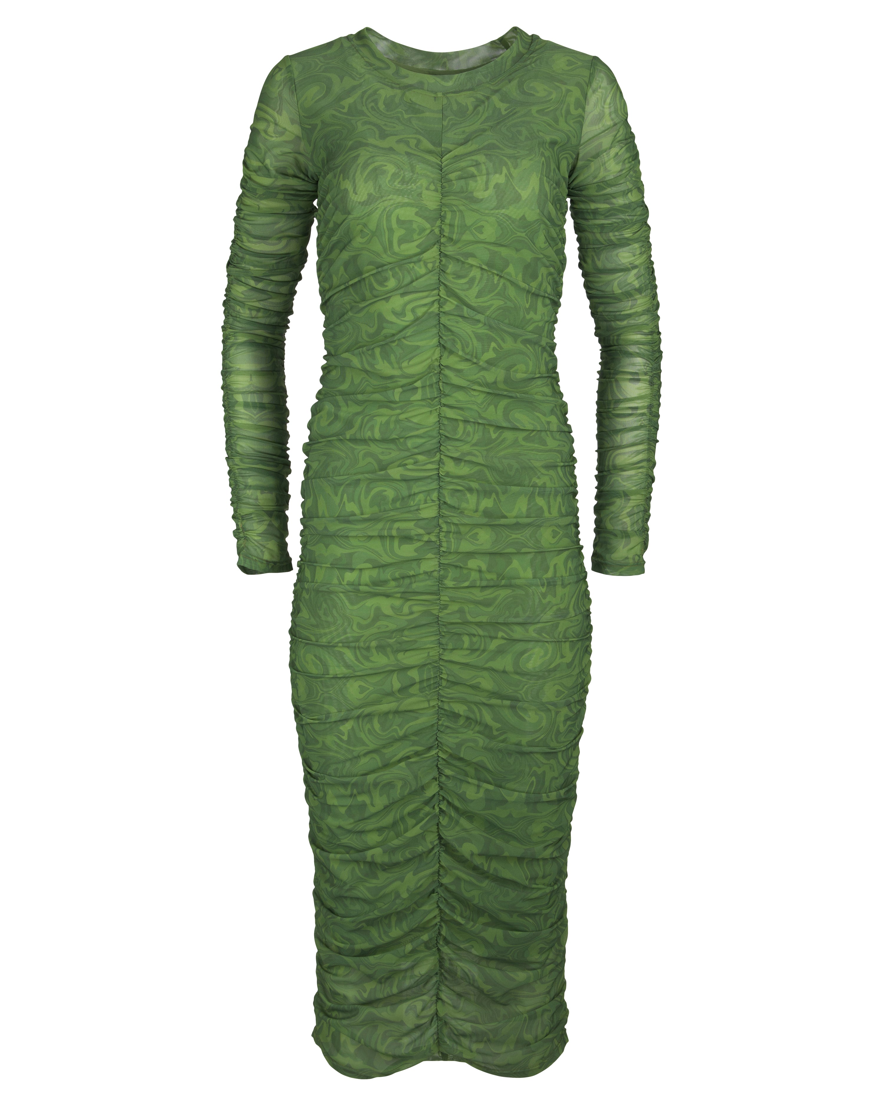 Hilary MacMillan - Mesh Ruched Sleeve Dress (Black)