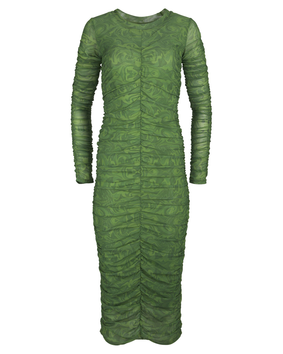Hilary MacMillan - Mesh Ruched Sleeve Dress (Black)