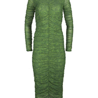 Hilary MacMillan - Mesh Ruched Sleeve Dress (Black)
