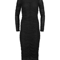 Hilary MacMillan - Mesh Ruched Sleeve Dress (Black)